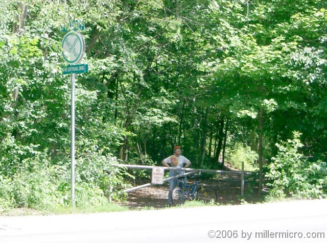 040605CRT1 At Old Connecticut Path, the waiting trail is gated to keep out vehicles and dumping. Please report any violations.