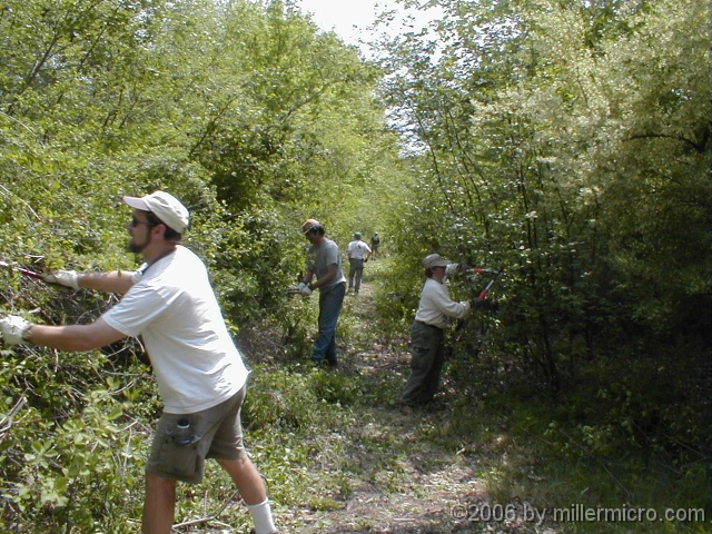 CRT-clearing010512 While awaiting formal trail development, volunteers opened the trail. They clean and trim it several times each year.