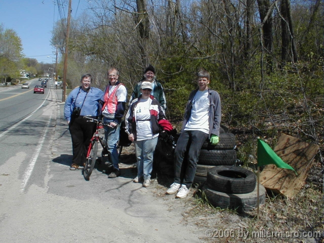 P4280081 A rail trail project brings willing eyes and arms, to keep it clean.