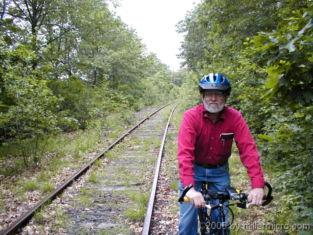 crt01 PART 2 - Mainline Views.
Dick Miller just north of Route 9, in 2001.
(Photo courtesy of Jill Miller.)