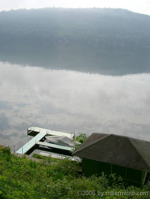 -v060622RecreationDockAtLakeMorey Recreation, the Ward cottage, has a steep drop to its boathouse and dock.