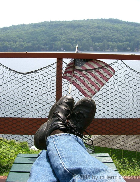 -v060630LakeMoreyFromRecreationCottage Any day by a lake is nice. But this week at Lake Morey was very special for Jill and her sisters. They grew up summers in Wildwood, a cottage on that lake.
(HINT: In Index level, click on any thumbnail for Slide level. In Slide level, click on right or left side of slide or use right-arrow or left-arrow key to go forward or back, center or Z-key to Zoom in and out, Page-up key or up-arrow icon to go back up a level. S-key toggles Slideshow mode.)