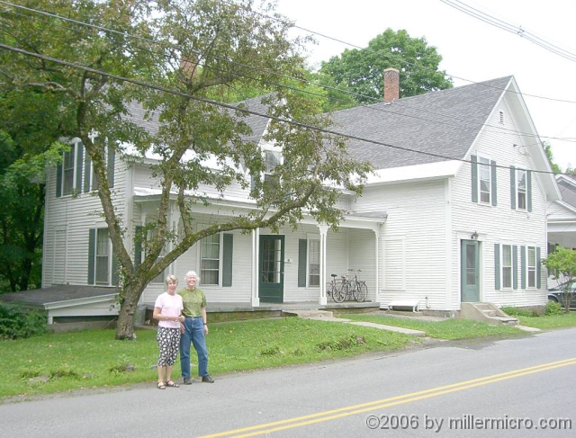 060629JillsFirstHome And around the corner from the old Ward home, Jill's first home! Jill was born in Hanover's Mary Hitchcock Hospital, while her dad was training U.S. Naval Officers early in WW II - before he shipped off for duty on the only U.S. carrier to serve in the Atlantic AND Pacific theaters of the war.