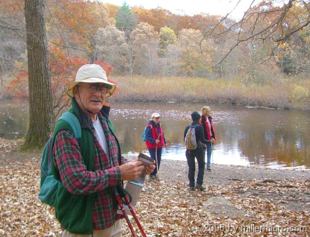 061026RockyNarrows1 A popular lunch-time canoe landing on the Charles River. In foreground, David Keast of Carlisle.