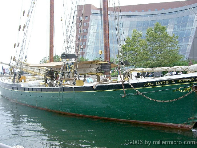 060727SchoonerLettieGHoward2 She's the <a href=http://www.southstseaport.org/street/lettie.shtm>Lettie G. Howard</a>, down-east to Boston out of the South Street Seaport in New York City.